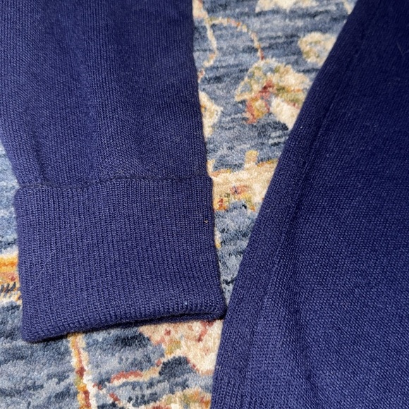 Vintage Steeplechase Navy V-Neck Long Sleeve Blank Logo Sweater MED - Picture 5 of 14